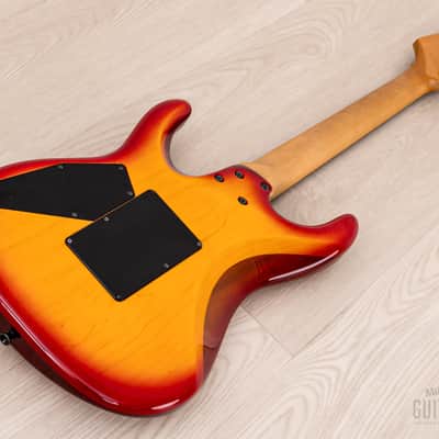 1990 Edwards by ESP Vision Alpha SSH Superstrat Cherry Sunburst w/ Floyd Rose image 13