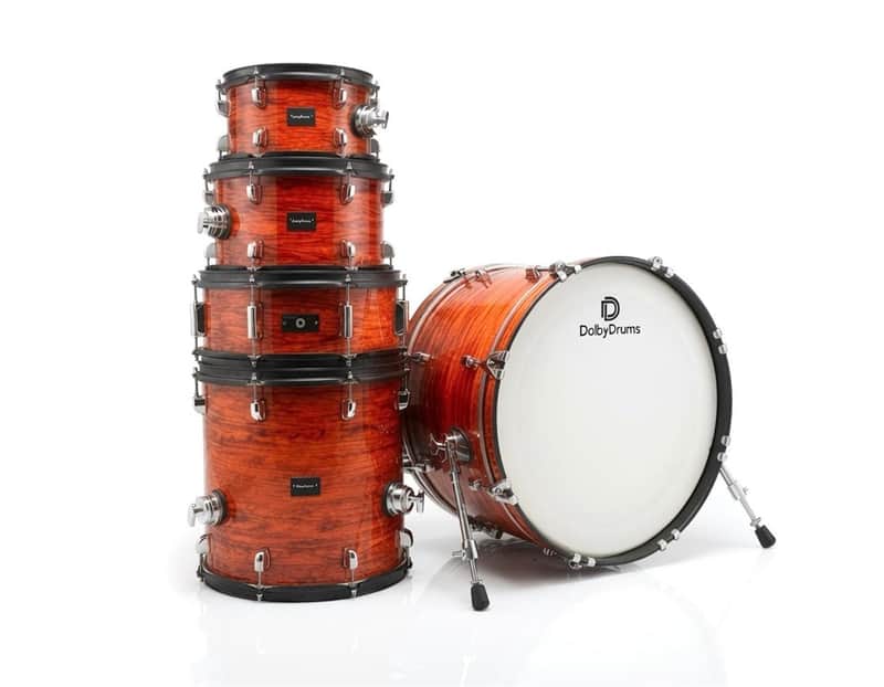 Dolby E Drum Shell Pack RED WOOD Kick Snare Tom for Roland Alesis Lemon image 1