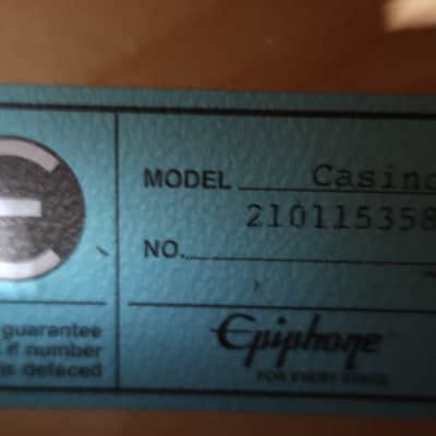 2021 Epiphone Casino Dot Guitar Reissue Natural Blonde Near Mint P 90s ES-335 Dot image 17