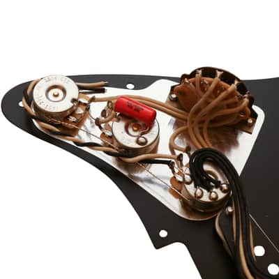 Polaris Loaded Stratocaster Pickguard with Handwound Alnico 2 Pickups, CTS Pots, Orange Drop Capacitor, and Switchcraft Jack image 2
