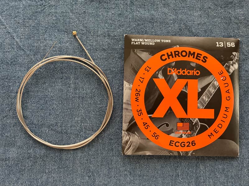 D'Addario Chromes CG056 Flat Wound Single Electric Guitar String, .056 2026 image 1