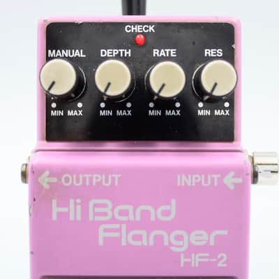 Boss HF-2 Hi Band Flanger 1986 Made in Japan Guitar Effect Pedal 654300 image 3