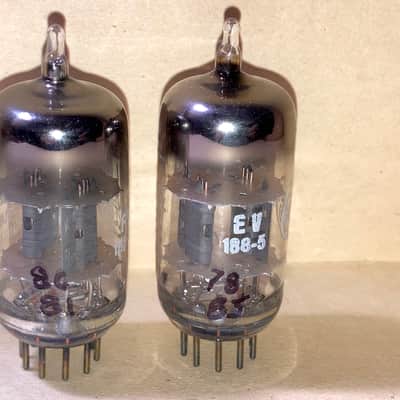 GE 12AT7 ECC81 Tubes, Matched Pair, Tested, NOS/NIB, 1961 and 1962 Date Codes image 4