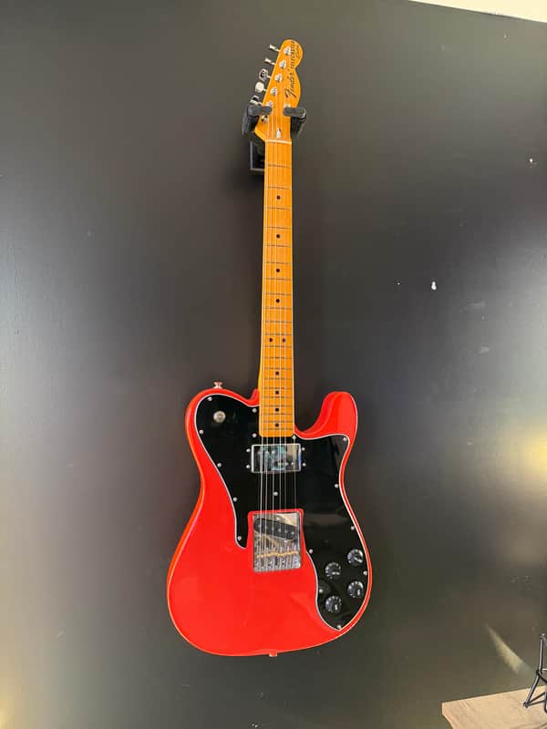 Fender Telecaster Custom Orange Solid Body Electric Guitar 2010s - Gloss Red-Orange image 1