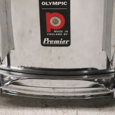 Premier 5.5x14" Ten Lug Chrome Over Steel Snare Drum Vintage 1970's image 2