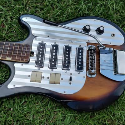 Vintage Mid-1960's Teisco Del Rey Model ET-440  - Sunburst - Gig Bag image 2