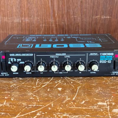 BOSS ROD-10 ROD 10 Overdrive/Distortion Rare black panel Vintage half - rack image 2
