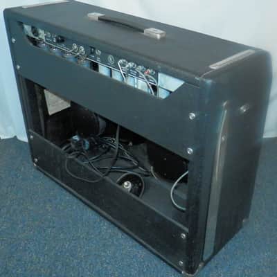 Fender Twin Reverb Amp Black Panel Guitar Tube Combo with cover + footswitch vintage 1966 image 12