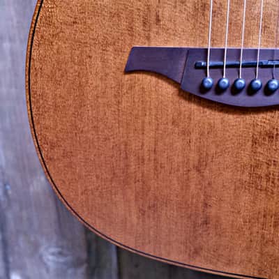 LAG Bluewave TBW1TE-BRW - Travel Guitar - Vintage Brown image 4
