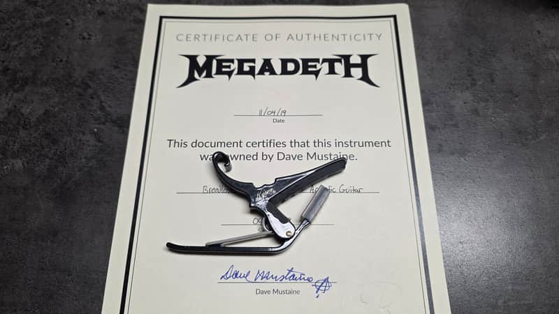 DAVE MUSTAINE'S MEGADETH Kyser Western Capo heavily used from his Breedlove acoustic guitar and home recording studio - Dave Mustaine Metal Artist Memorabilia image 1