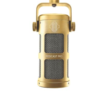 Sontronics Podcast Professional Dynamic Mic for Podcast, Broadcast, Streaming, Gaming & VC - XLR Connection, No Phantom Power Required - Lifetime Microphone Warranty - Designed & Built in UK (Gold) image 1