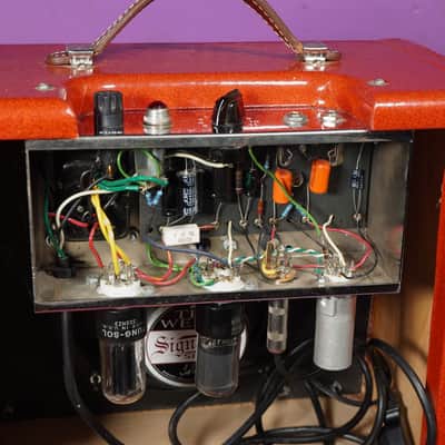 2010s Red Sparkle Tweed Champ 5w 1x8" Tube Amp Combo image 8