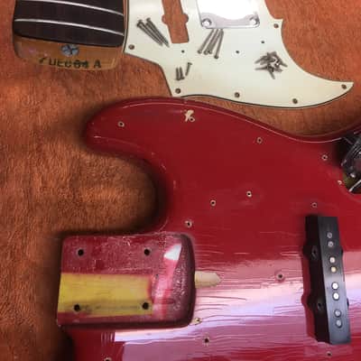 RARE Pre-CBS ‘64 Fender Jazz Bass in Orig’l Dakota Red w Matching Headstock image 19