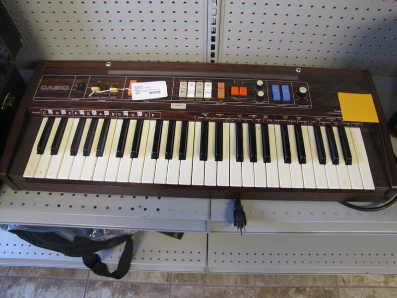 Casio Casiotone 403 Keyboard 1980s Woodgrain image 1