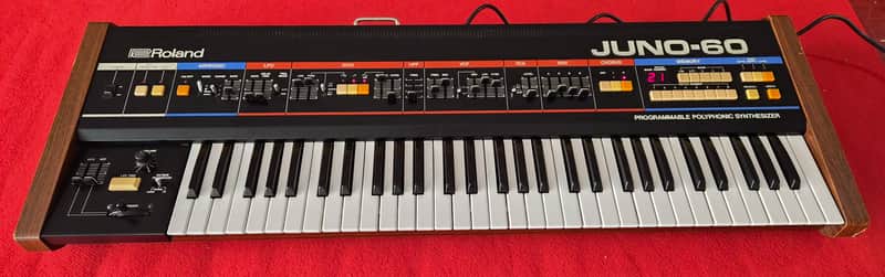 Roland Juno-60 61-Key Polyphonic Synthesizer 1982 - 1984 - Black image 1