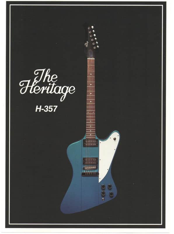 Heritage Guitars- H-357, promotional print/cut sheet, 1988 image 1