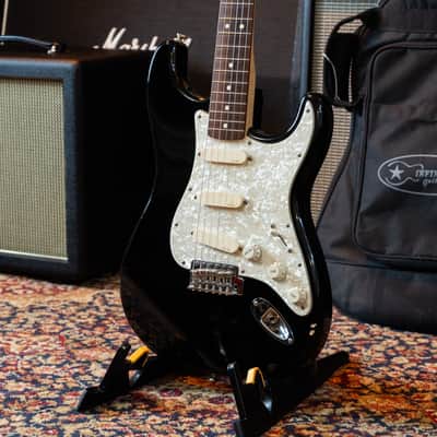 Fender Standard Stratocaster with Rosewood Fretboard 2004 - Black With EMG David Gilmour Pickup Set image 3