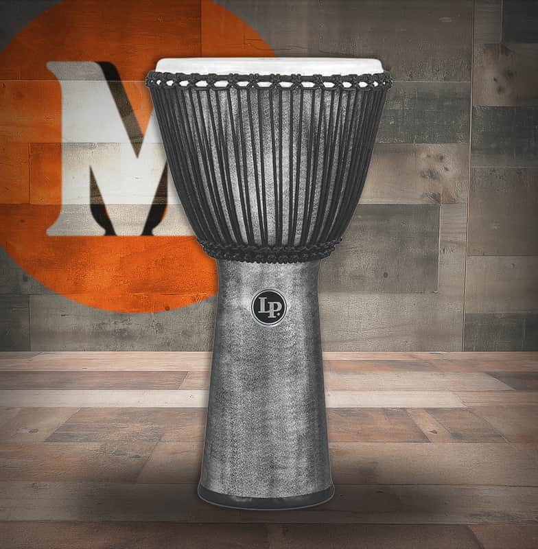 Latin Percussion LP World Beat FX 12-1/2 Inch Rope Tuned Djembe Grey (LP725G) image 1