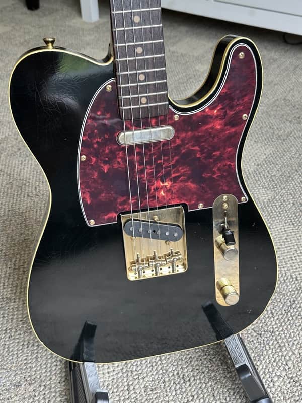 2020 G' Seven Telecaster Custom 2020 - Black Relic w/ Matching Headstock image 1