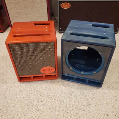 KW Cabs PROTOTYPE 1x10 Cabinet - Faded Blue Poplar Guitar Speaker Cabinet / Combo Shell image 3