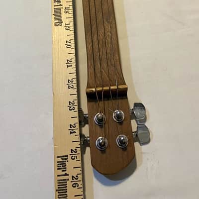 Custom 4-String Cigar Box Guitar – Antique Pre-WWII Mahogany Box – As Found image 9