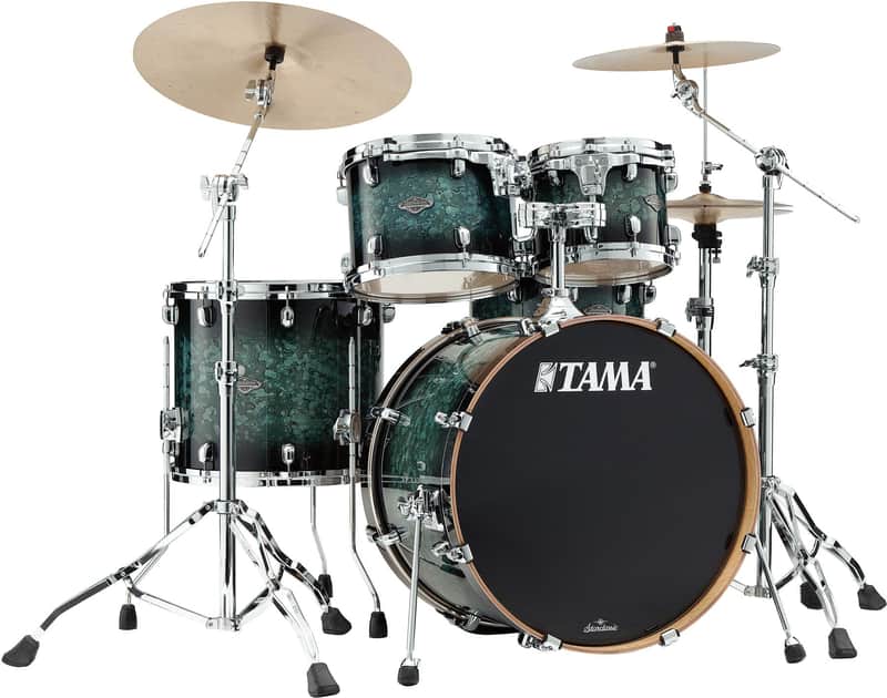 Tama Starclassic Performer MBS42S 4-piece Shell Pack - Molten Steel Blue Burst image 1