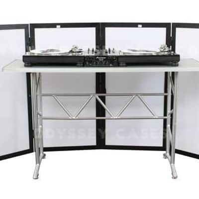Odyssey CTBC2060 DJ Table +Scrim Werks SWF4846B Façade +Extra Panel +LED Lights image 11