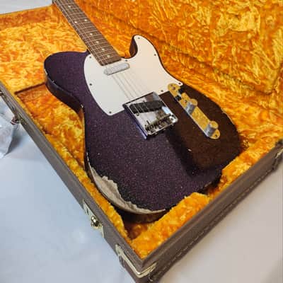 Fender Custom Shop 1960 Tele Relic, Time Machine, Ash Body, AAA Rosewood FB, Magenta Sparkle, w/HSC image 1