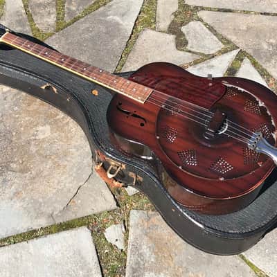 1937 National Triolian Resophonic Steel body Tenor image 6