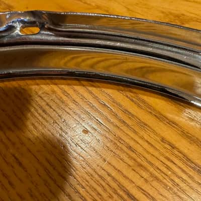 Slingerland Stick Saver Chrome Over Steel Hoop 12"- 6 lug Excellent (#2) image 5
