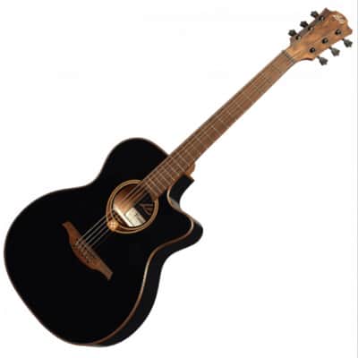 Lag Tramontane T118ACE-BLK | Auditorium Cutaway Acoustic-Electric, Black. New with Full Warranty! image 4
