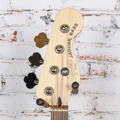 Squier - 2011 Vintage Modified Jaguar Bass Special Electric Bass Crimson Red Transparent - USED image 3