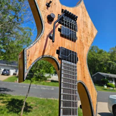 B.C. Rich Warlock Extreme Exotic with Floyd Rose – Spalted Maple (Brand New image 2