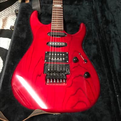 ESP Mirage Deluxe 1995 - see thru red image 5