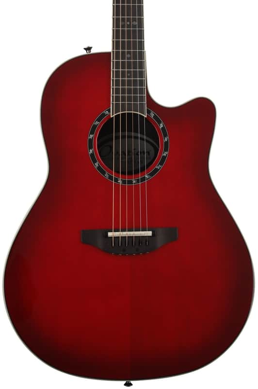 Ovation Timeless Balladeer Deep Contour Acoustic-electric Guitar - Cherry Burst image 1