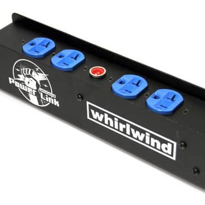 Whirlwind PL1-420 Power Link Box with Powercon In/Out and 4 Edison Receptacles - BLACK image 4