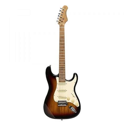 Stagg Electric Guitar Series 55 With Solid Paulownia Body Ses-55 Snb image 1