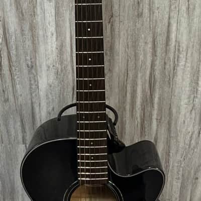 Mitchell MX430QAB Exotic Series Acoustic-Electric Guitar Regular Midnight Black Edge Burst image 4