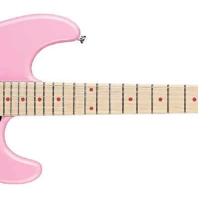 Fishbone PINK Guitar 2024 Pink Hello kitty With fishbone gig bag, Strap, Pick image 2