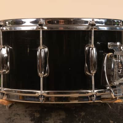 1990s Slingerland 7x14 Ridgeland Black Lacquer Snare Drum image 3