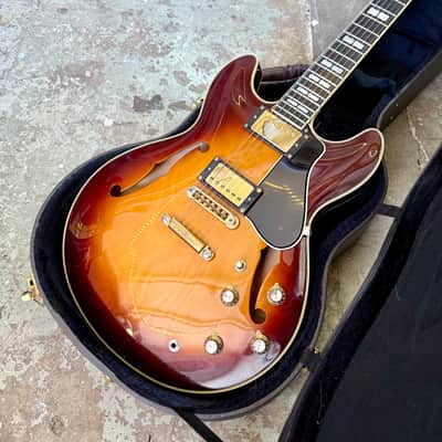 Yamaha SA-2000 Semi-Hollow 1977 - 1979 - Brown Sunburst original vintage MIJ Japan es335 image 5
