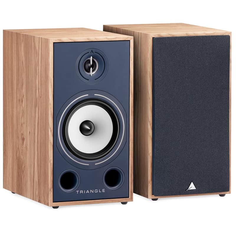 Triangle Borea BR03 100W 2-Way USA Edition Bookshelf Speakers, Pair, Oak Blue image 1