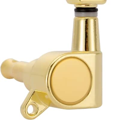6pcs Gold 3L3R Chrome Tuning Key Peg, Guitar Parts 3 Left 3 Right Tuners, Guitar String Tuning Pegs Machine Head Tuners for Acoustic or Electric Guitar image 2