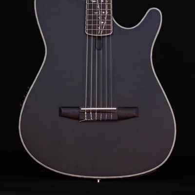 Ibanez TOD10N Tim Henson Nylon Signature Model, Transparent Black Flat image 1