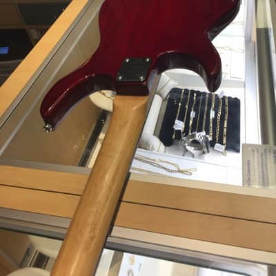 Fullerton Electric 4 Stings Bass Guitar, Red & White image 4