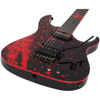 Schecter Sullivan King Banshee FR-S Electric Guitar, Obsidian Blood Black image 4