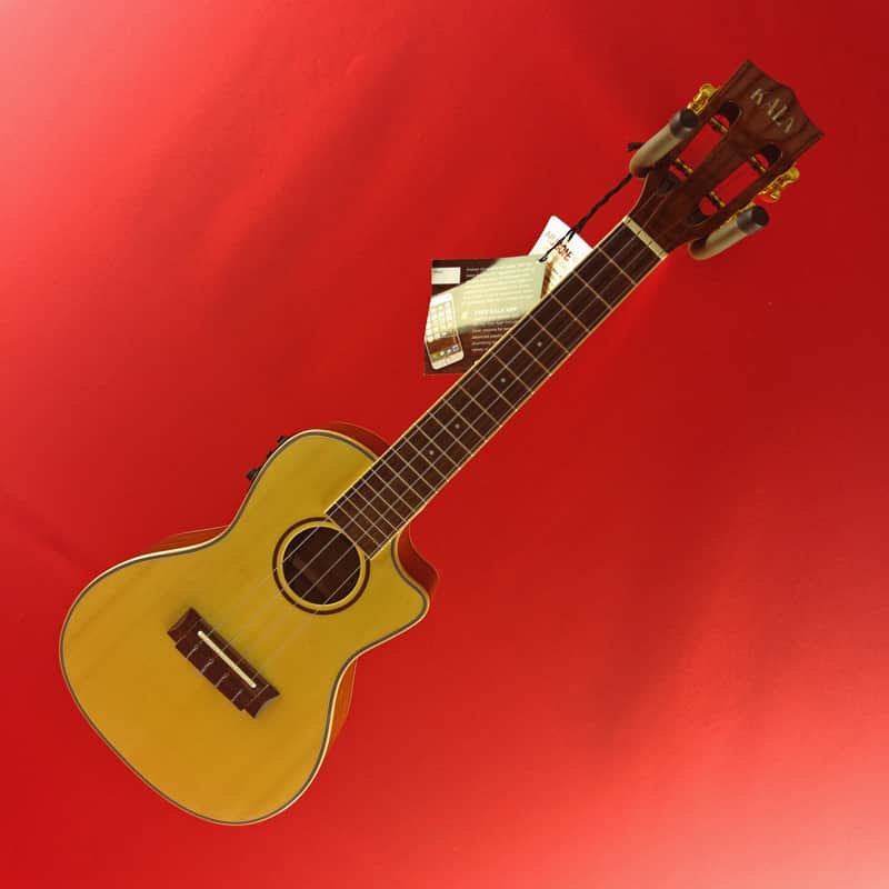 [USED] Kala KA-SKCGE-C Hawaiian Koa Spruce Top Concert Ukulele Cutaway w/ EQ, Natural Gloss (See Description) image 1
