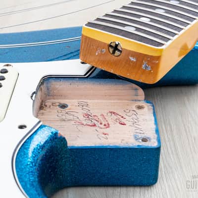 2022 Fender Custom Shop Limited Edition ‘65 Stratocaster Journeyman Relic Aged Blue Sparkle, Mint w/ Case, COA, Tags image 17