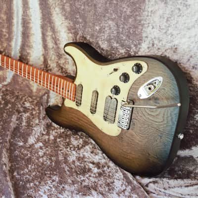 GB Liuteria Traditional Strato VegaTrem - strat style - Bog Oak image 13