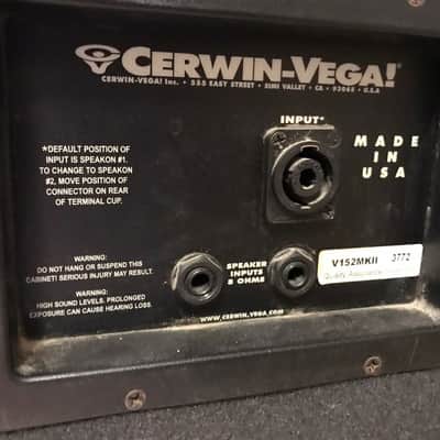 Cerwin Vega V-152 MKII Full Range Loud Speaker W/ Carpet Enclosure - Made In USA image 9